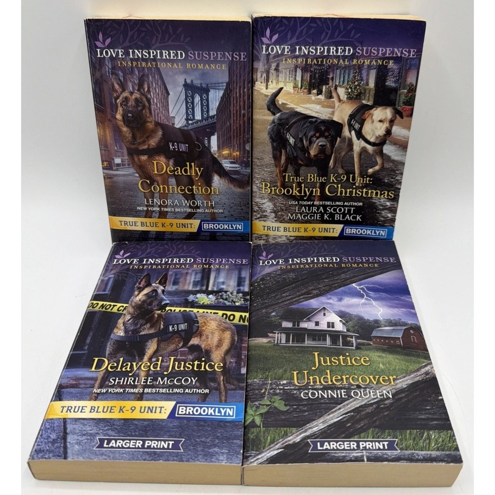 Love Inspired Suspense Inspirational Romance Books. Lot of 4 w/Large Print